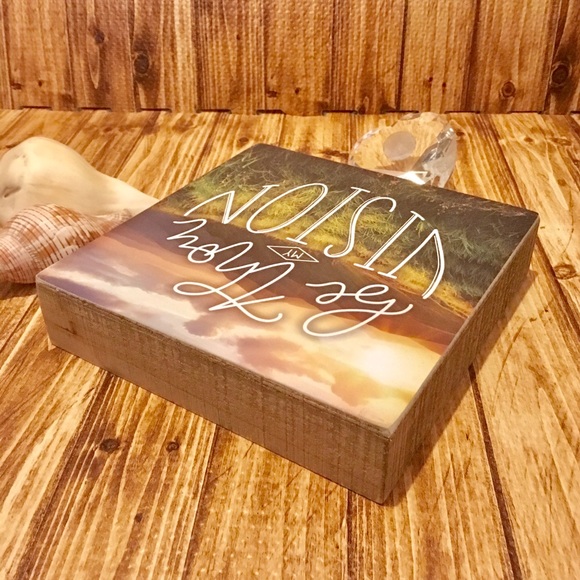 WOOD BOX “BE THOU MY VISION”W/ MOUNTAIN LANDSCAPE - Picture 7 of 7